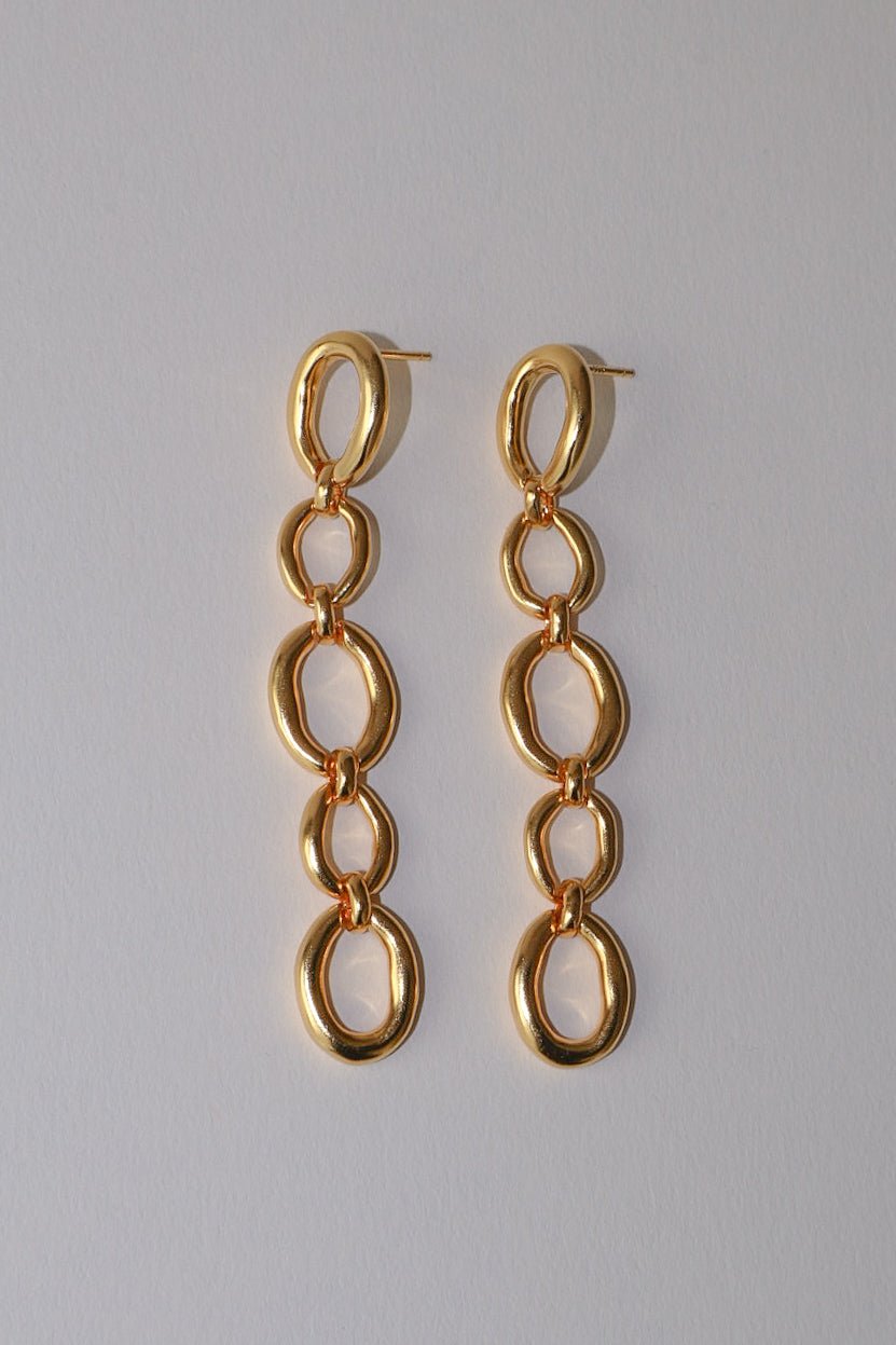 'Oslo' Long Drop Earrings - LINES AND CURRENT