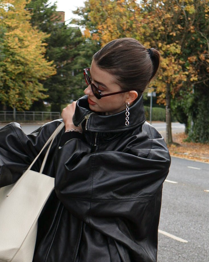 &#39;Oslo&#39; Long Drop Earrings - LINES AND CURRENT