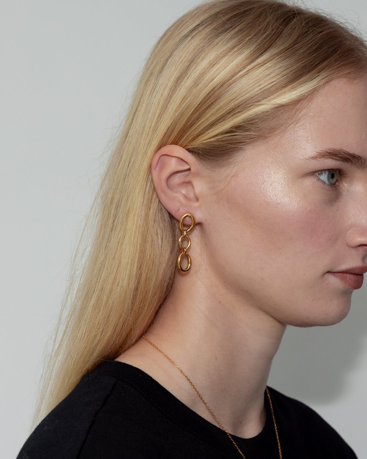 &#39;Oslo&#39; Mid Drop Earrings - LINES AND CURRENT
