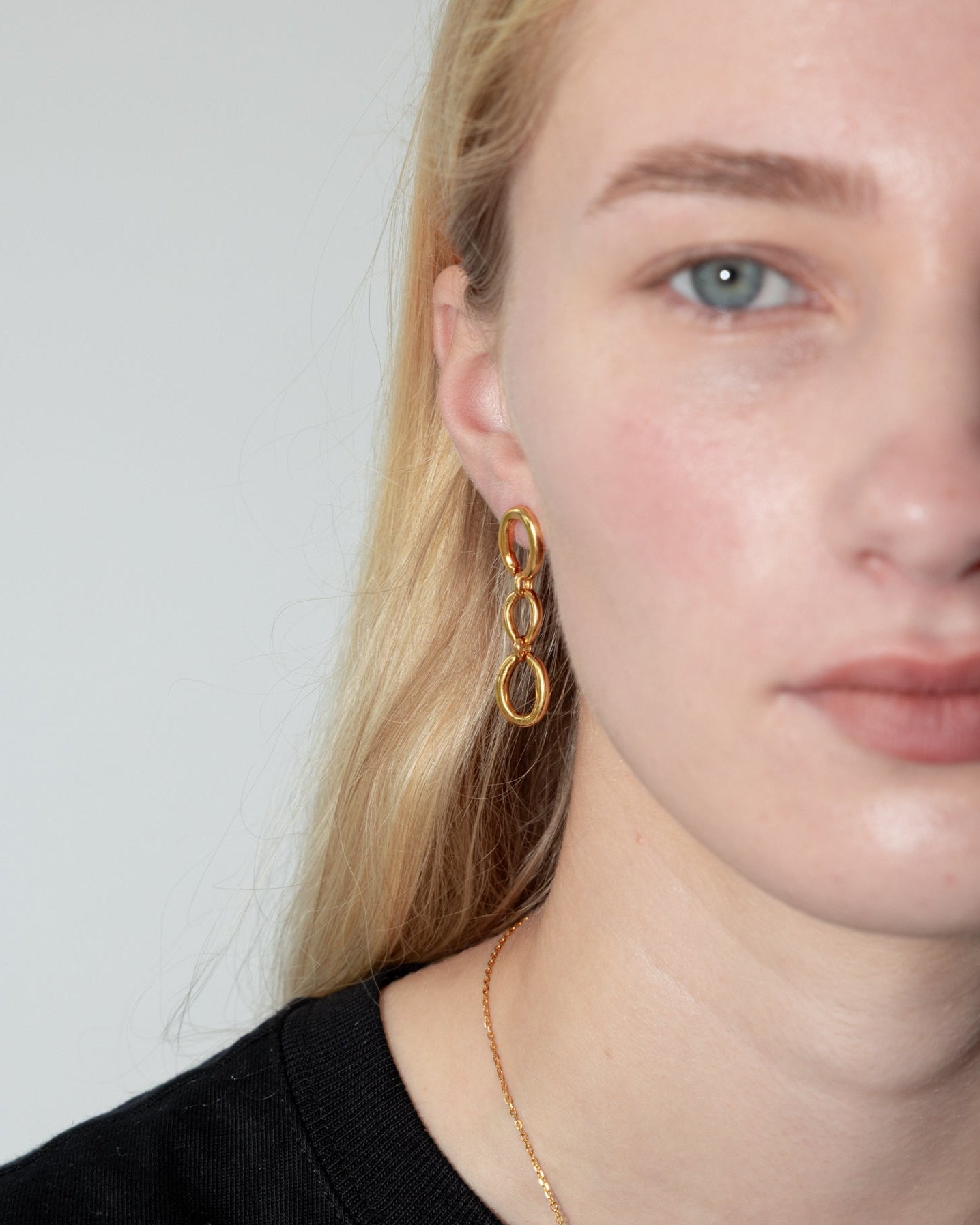 &#39;Oslo&#39; Mid Drop Earrings - LINES AND CURRENT