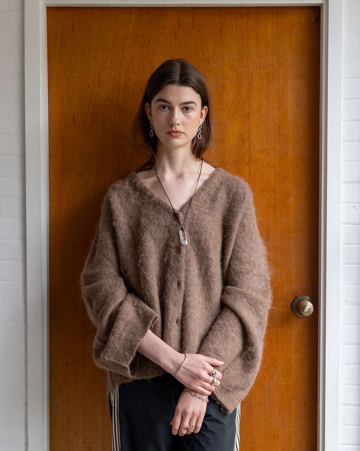 &#39;Oslo&#39; Mid Drop Earrings - LINES AND CURRENT