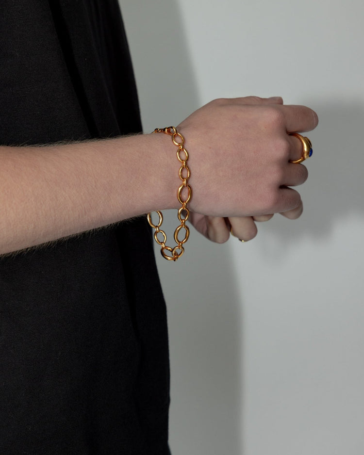 'Oslo' Oval Link Bracelet - LINES AND CURRENT