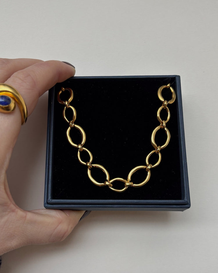 'Oslo' Oval Link Necklace - LINES AND CURRENT