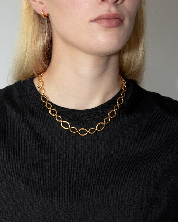 'Oslo' Oval Link Necklace - LINES AND CURRENT