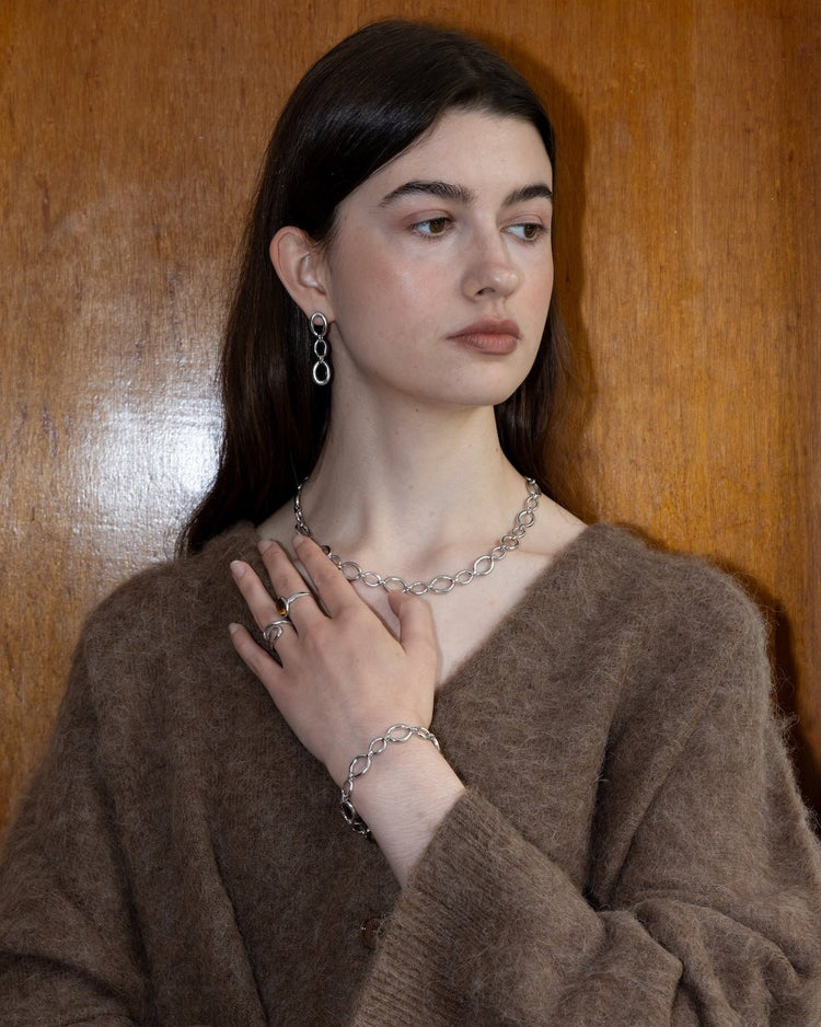 'Oslo' Oval Link Necklace - LINES AND CURRENT