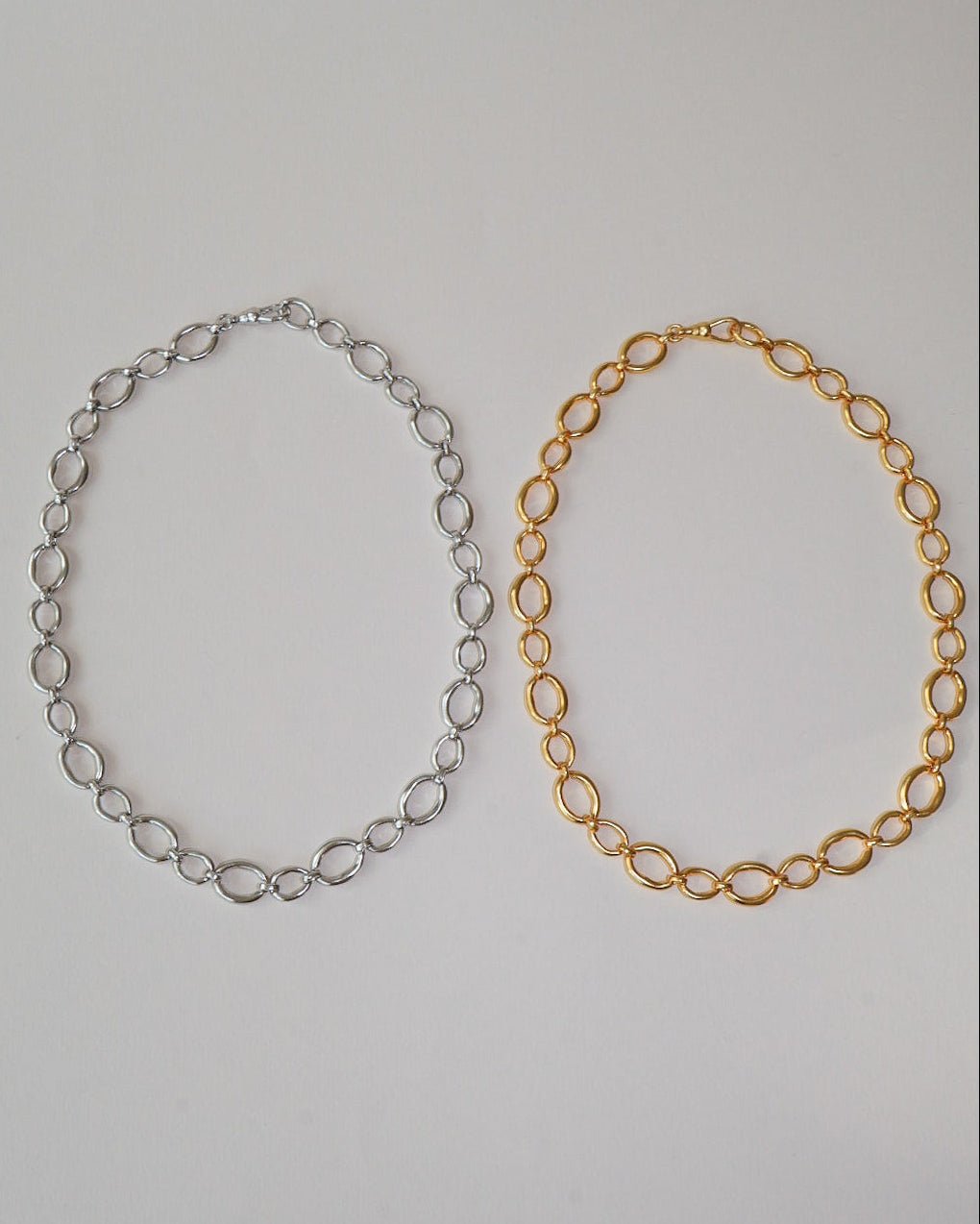 'Oslo' Oval Link Necklace - LINES AND CURRENT