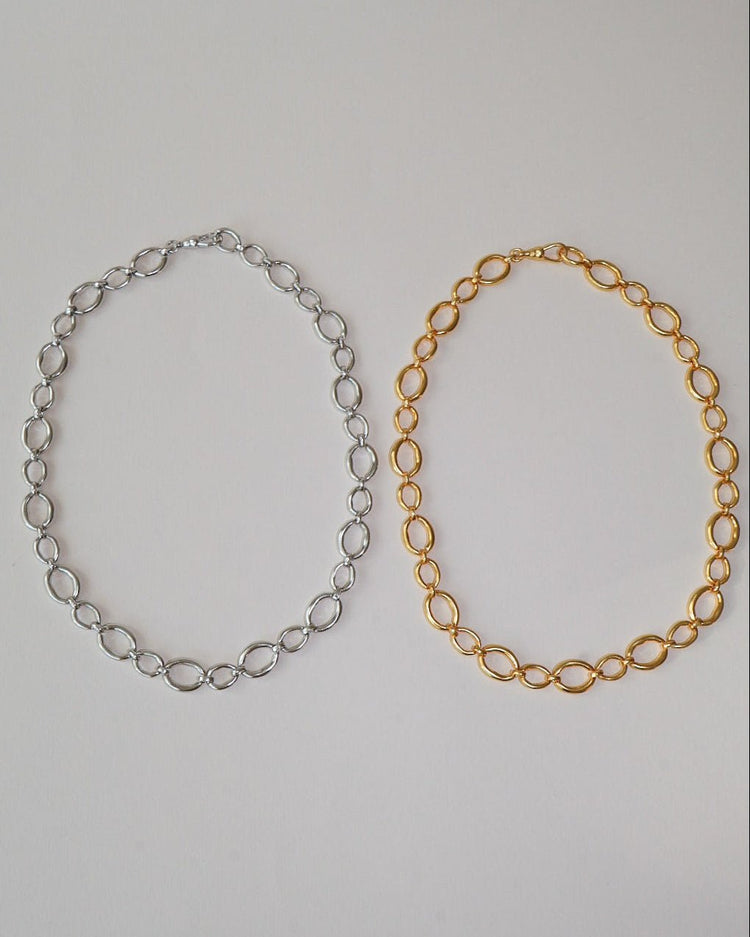 'Oslo' Oval Link Necklace - LINES AND CURRENT