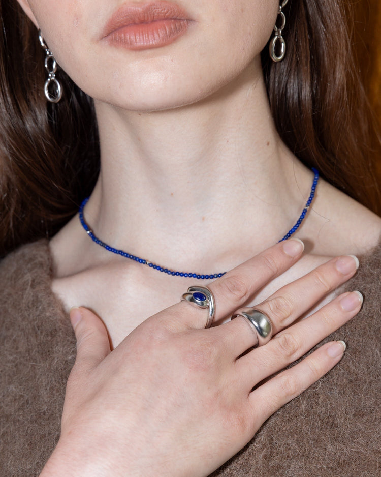 'Owen' Lapis Beaded Chain