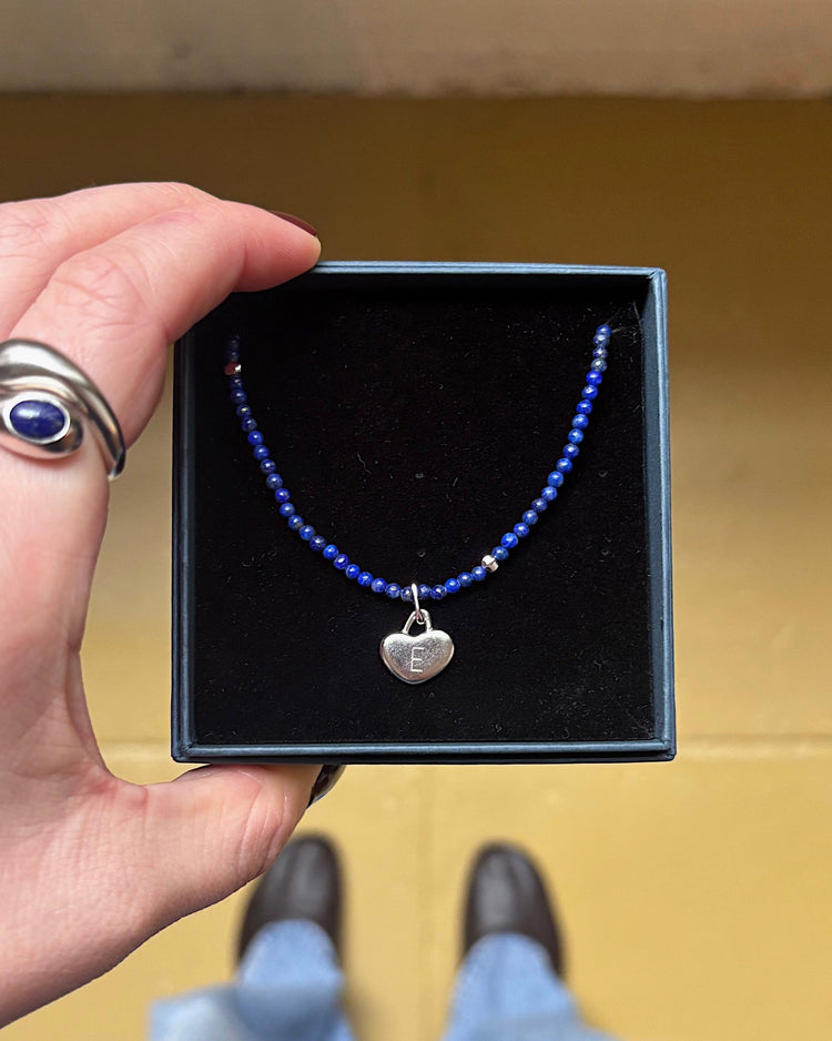 'Owen' Lapis Beaded Chain - LINES AND CURRENT