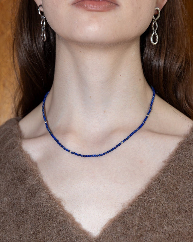 'Owen' Lapis Beaded Chain - LINES AND CURRENT