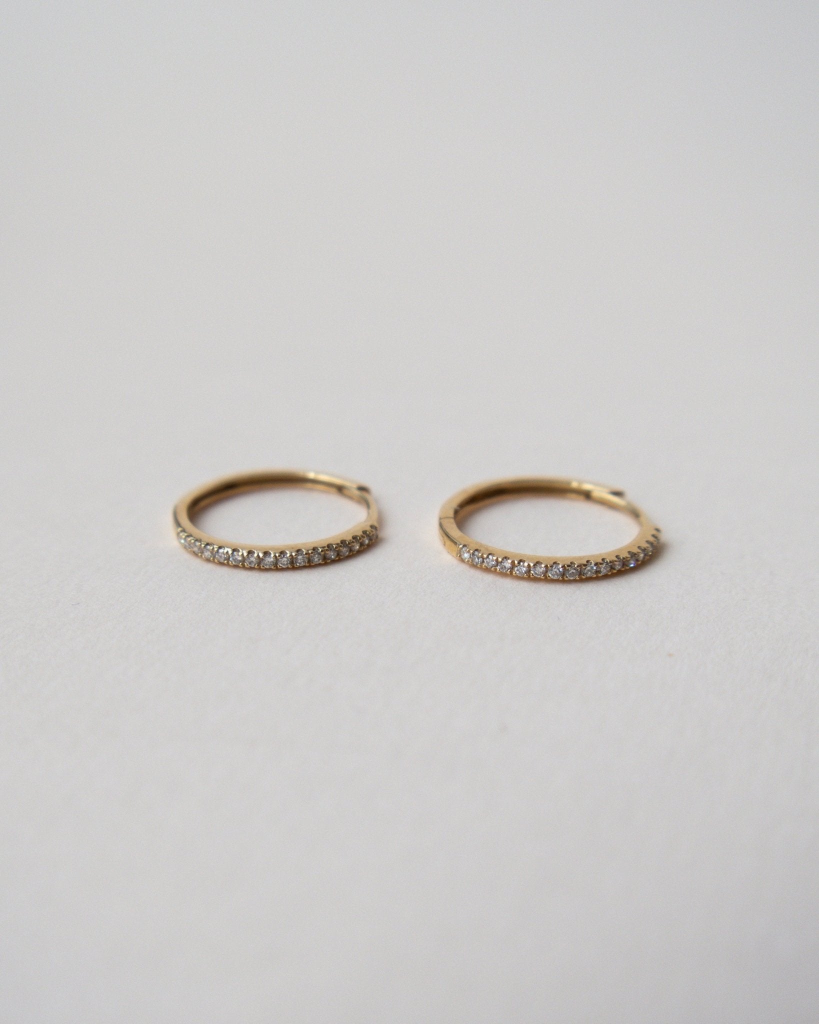 &#39;Paisley&#39; 9k Diamond Pavé Mid - size Earrings - Lines &amp; Current