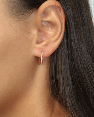 'Paisley' 9k Diamond Pavé Mid-size Earrings
