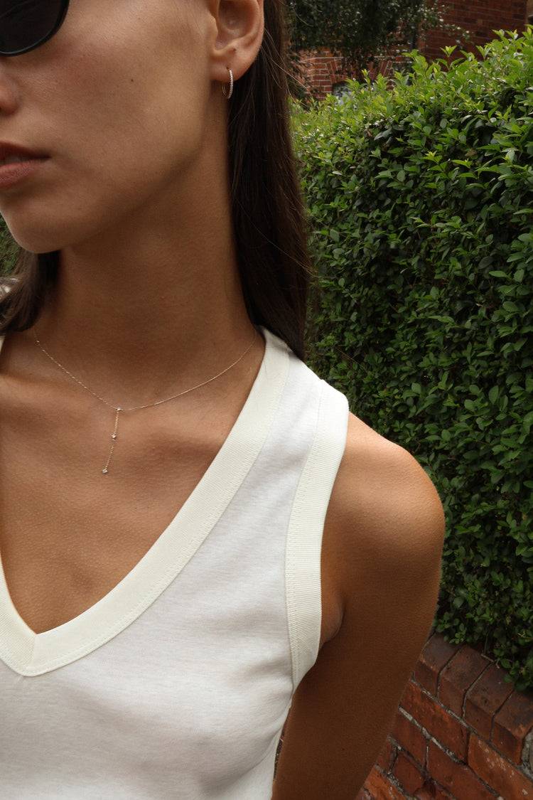 'Paisley' 9k Diamond Pavé Mid - size Earrings - Lines & Current