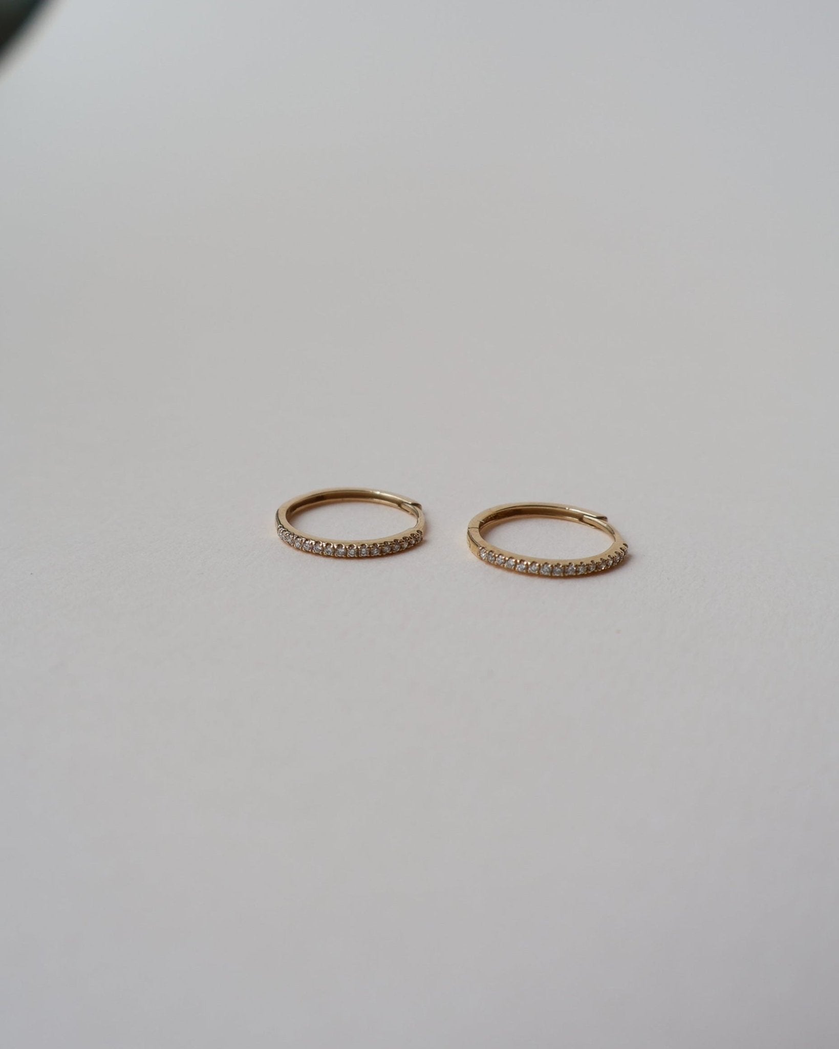 &#39;Paisley&#39; 9k Diamond Pavé Mid - size Earrings - Lines &amp; Current