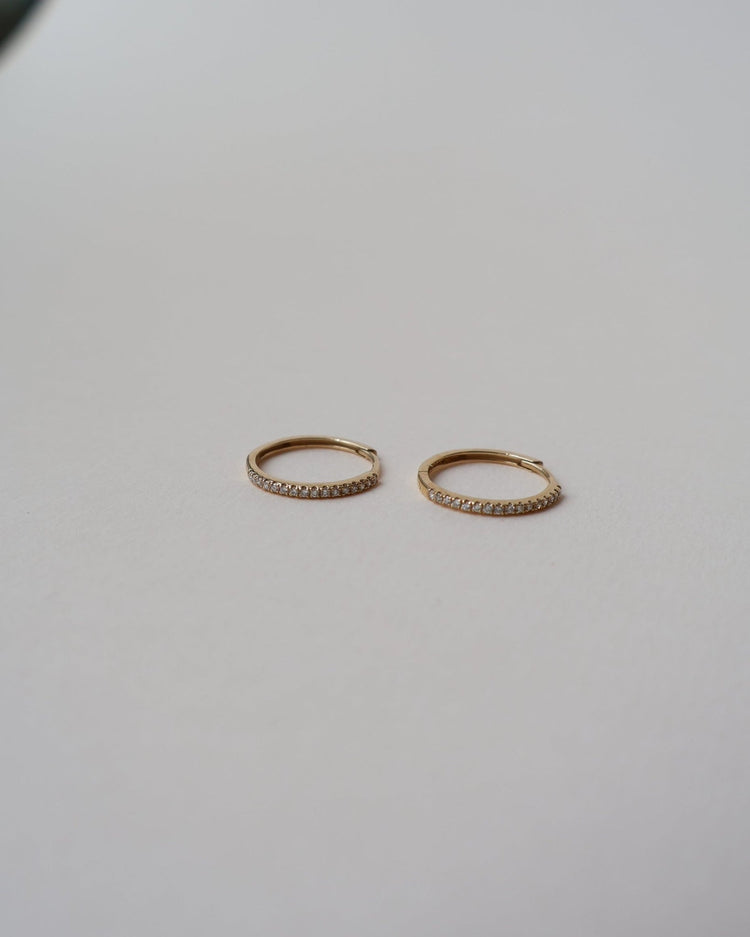 'Paisley' 9k Diamond Pavé Mid - size Earrings - Lines & Current