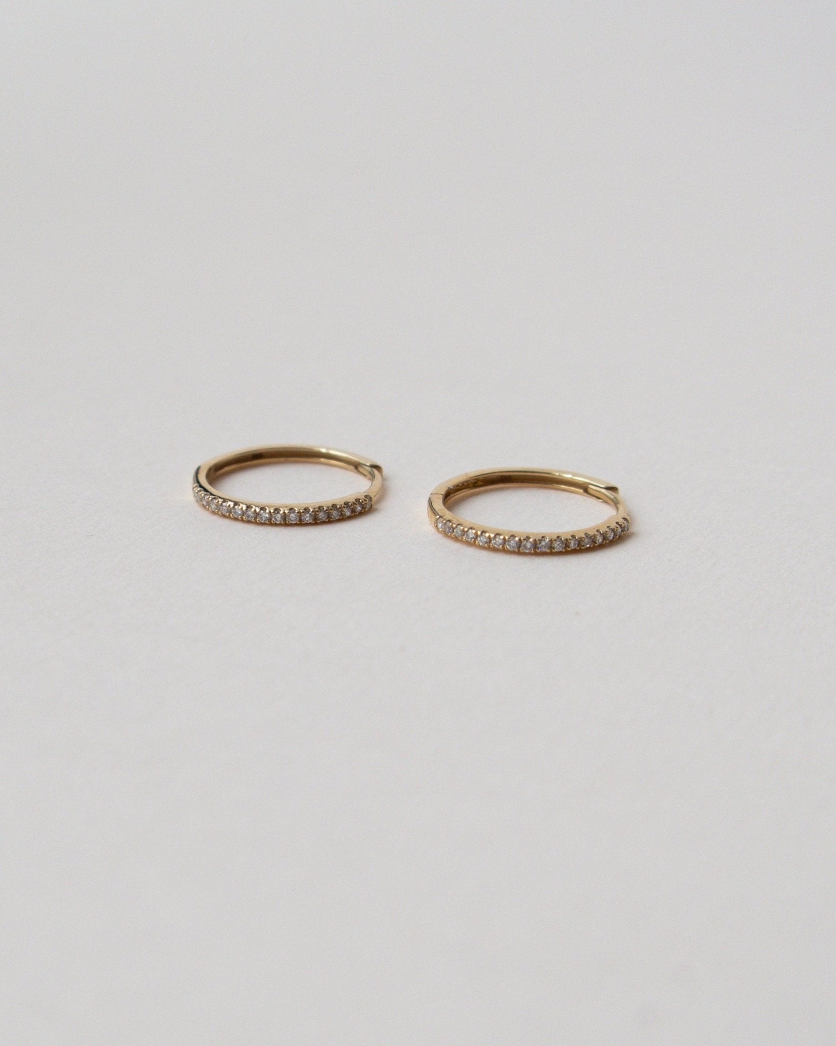 &#39;Paisley&#39; 9k Diamond Pavé Mid - size Earrings - Lines &amp; Current