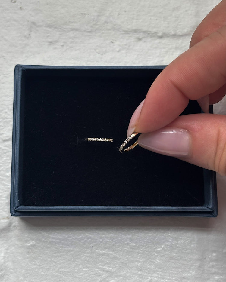 'Paisley' 9K Diamond Pavé Small Earrings