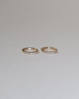 'Paisley' 9K Diamond Pavé Small Earrings