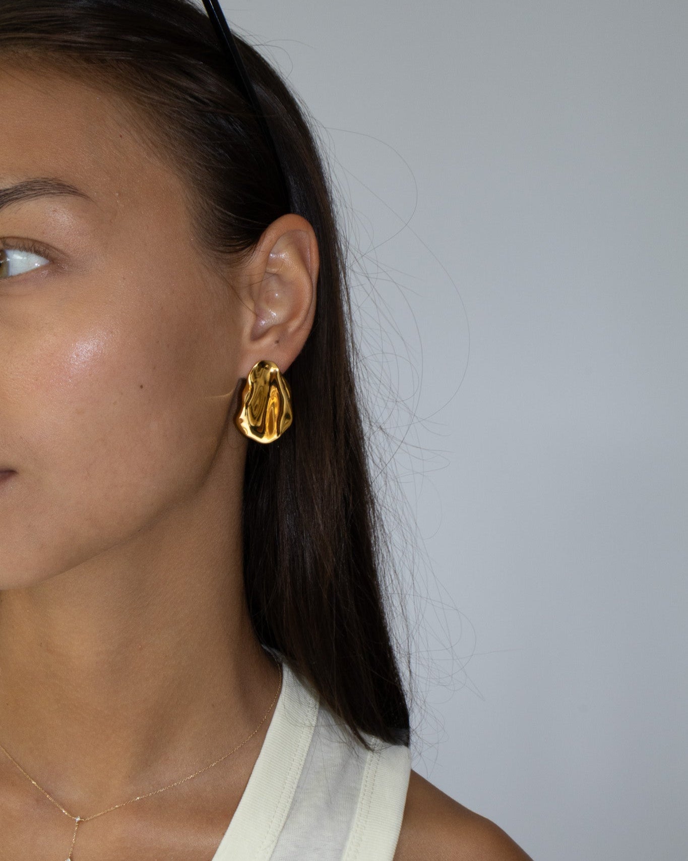 &#39;Pia&#39; Petal Earrings - Lines &amp; Current