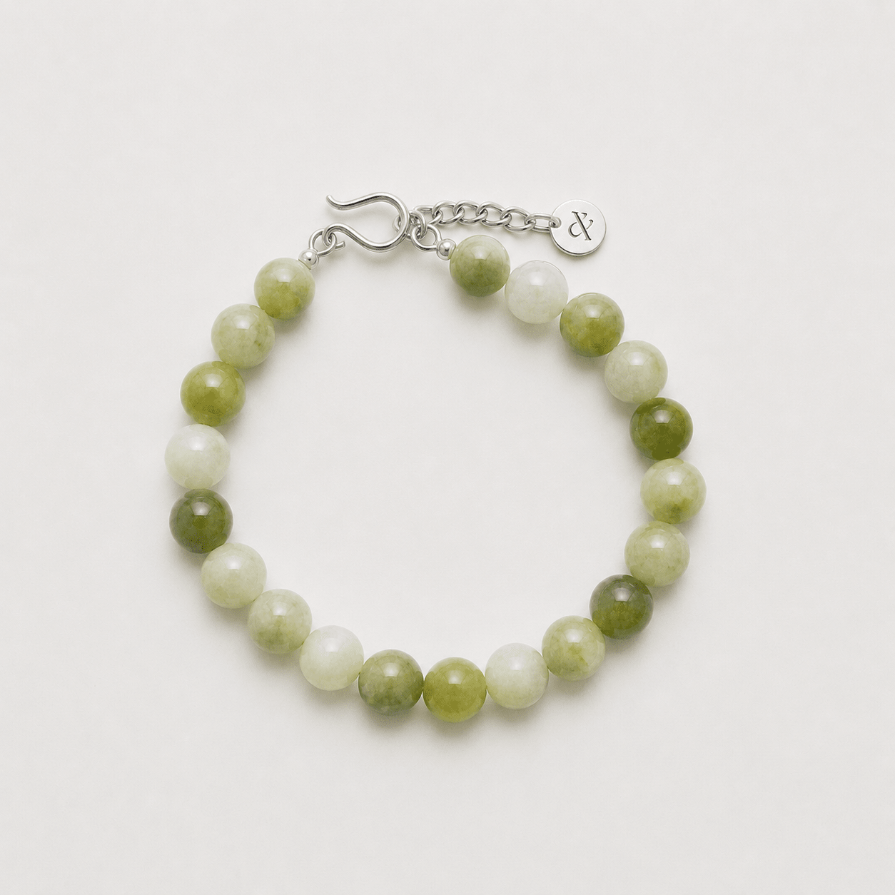 'Pistachio' Green Bead Bracelet - LINES AND CURRENT