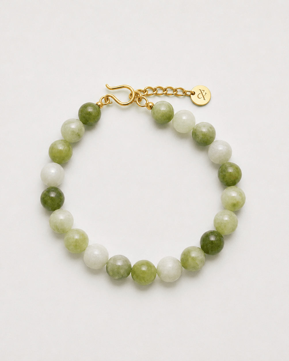 'Pistachio' Green Bead Bracelet - LINES AND CURRENT