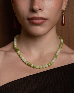 'Pistachio' Green Bead Necklace