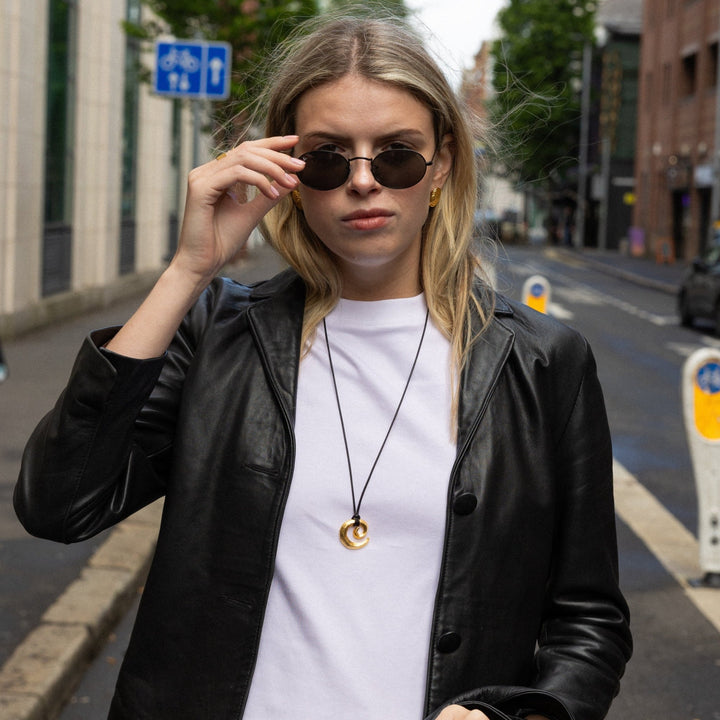 'Possibility' Swirl Black Cord Necklace