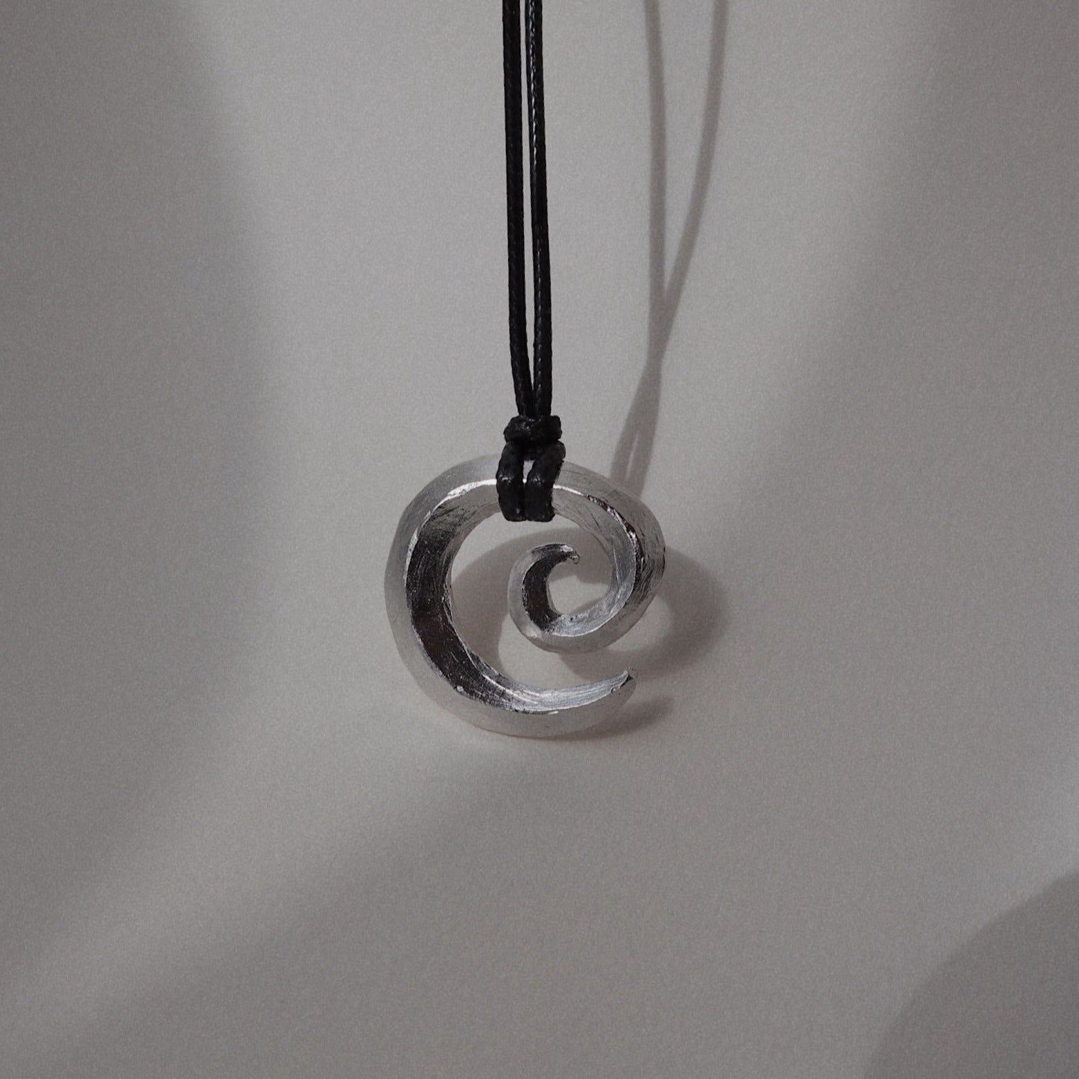 'Possibility' Swirl Black Cord Necklace - Lines & Current