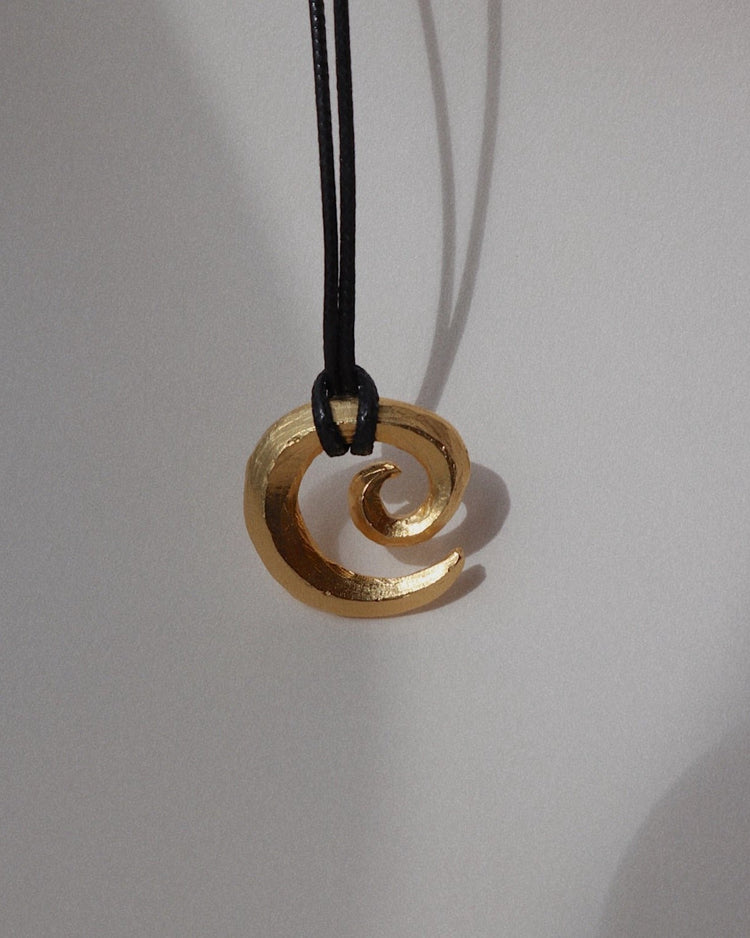'Possibility' Swirl Black Cord Necklace