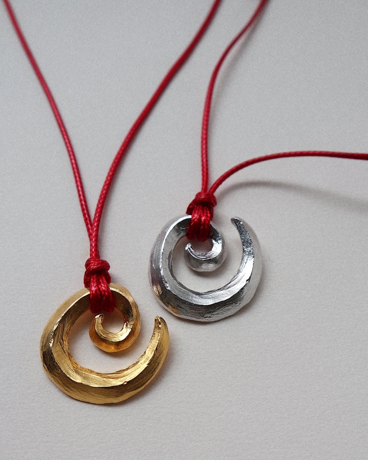 'Possibility' Swirl Red Cord Necklace