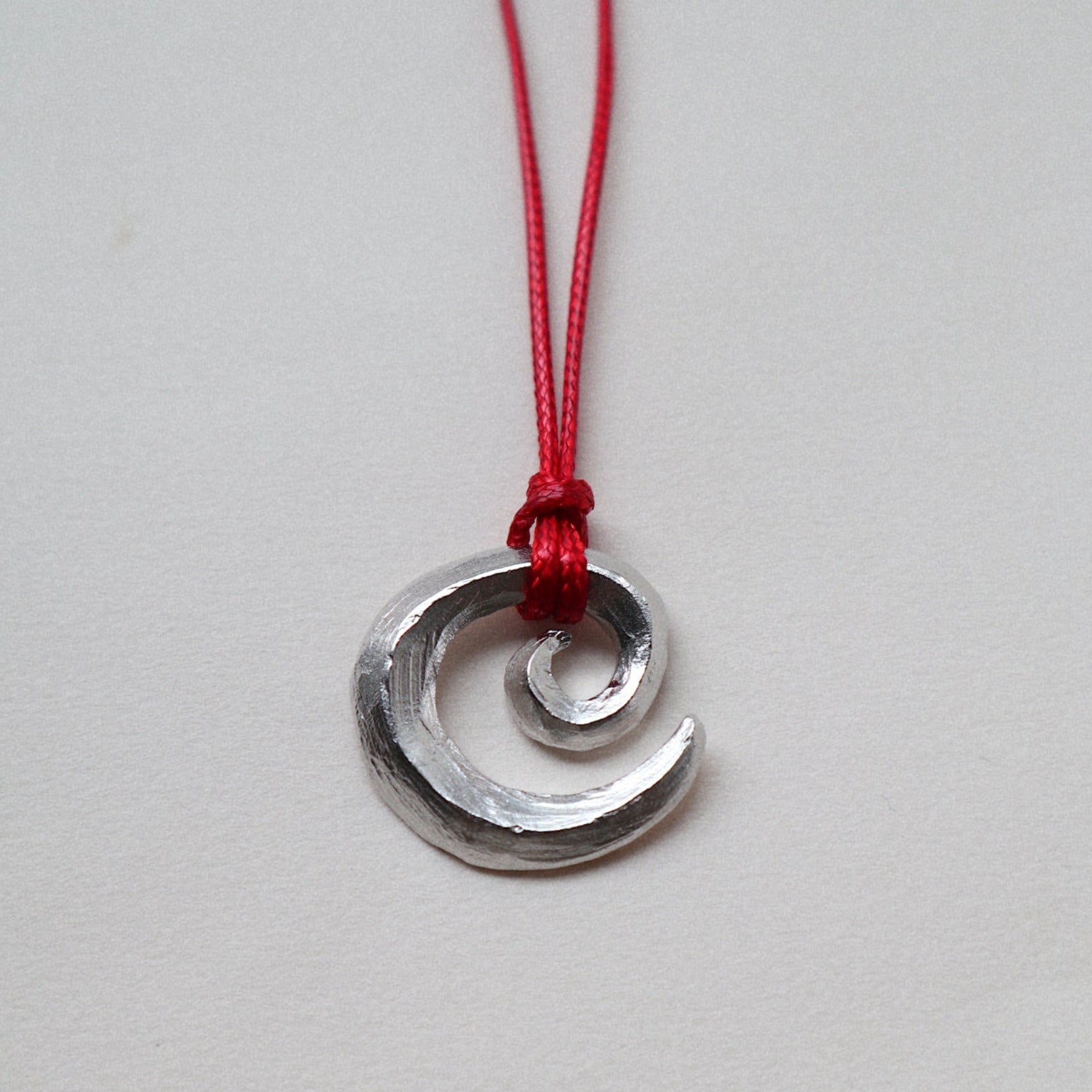 'Possibility' Swirl Red Cord Necklace