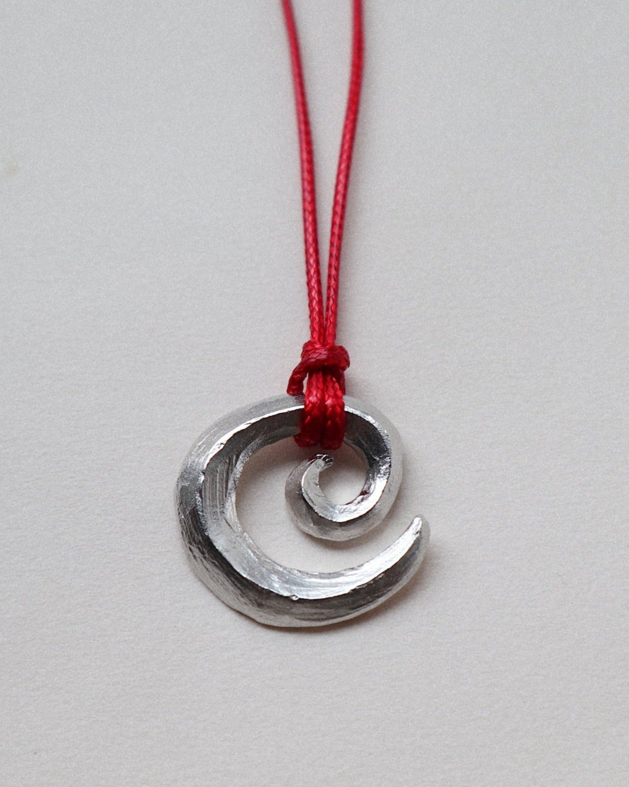 'Possibility' Swirl Red Cord Necklace