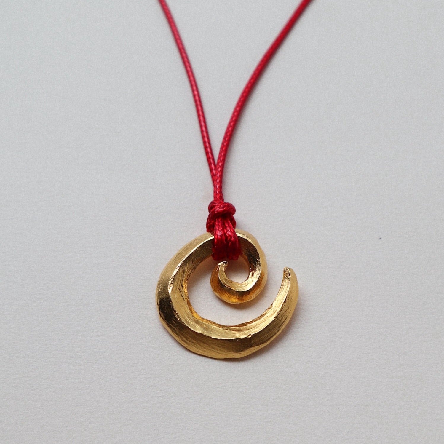 'Possibility' Swirl Red Cord Necklace