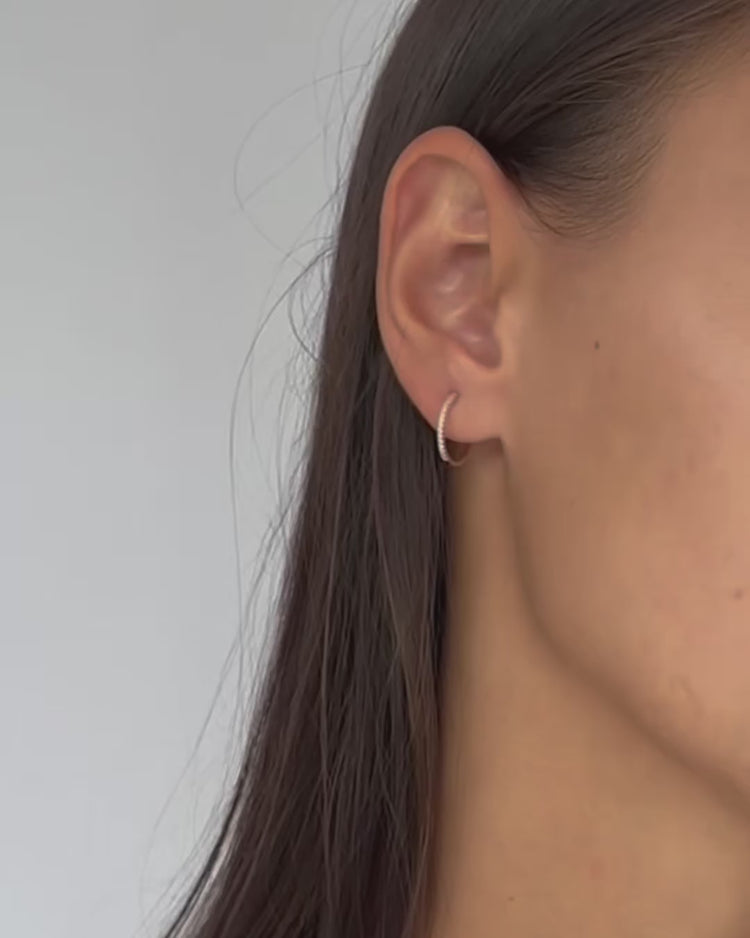 'Paisley' 9k Diamond Pavé Mid - size Earrings - Lines & Current