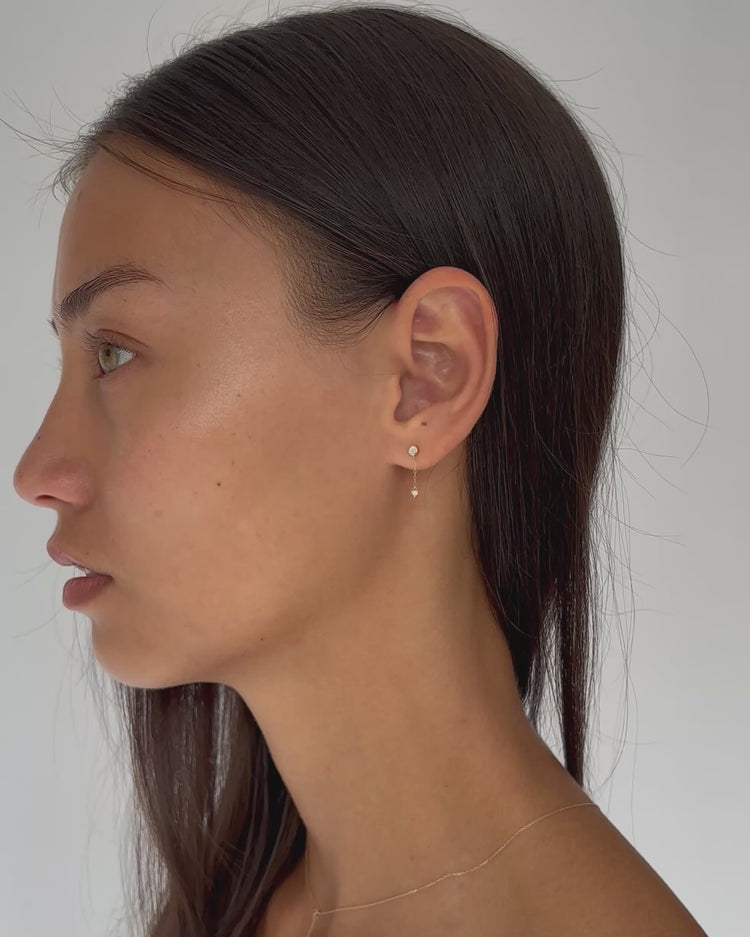 'Dawson' 9K Diamond Drop Earring - Lines & Current