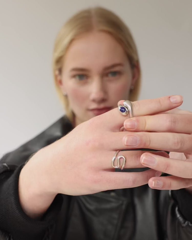 'Lars' Lapis Wrap Ring - LINES AND CURRENT