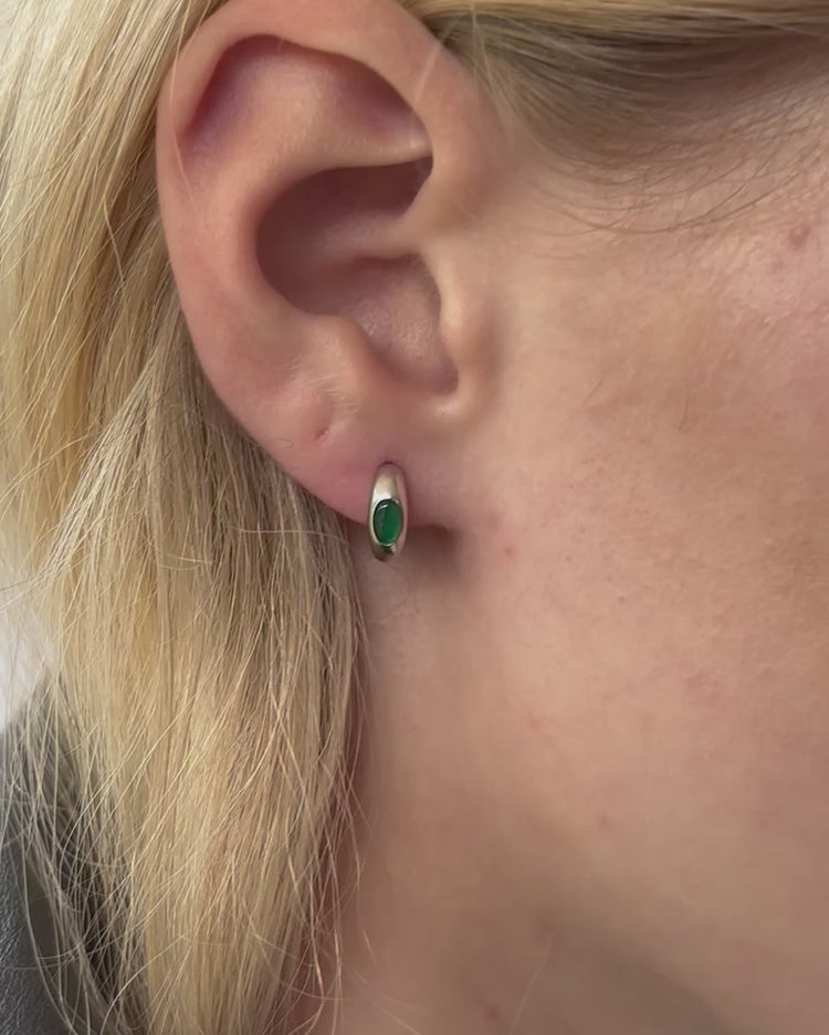 'Jesper' Birthstone Huggies - LINES AND CURRENT