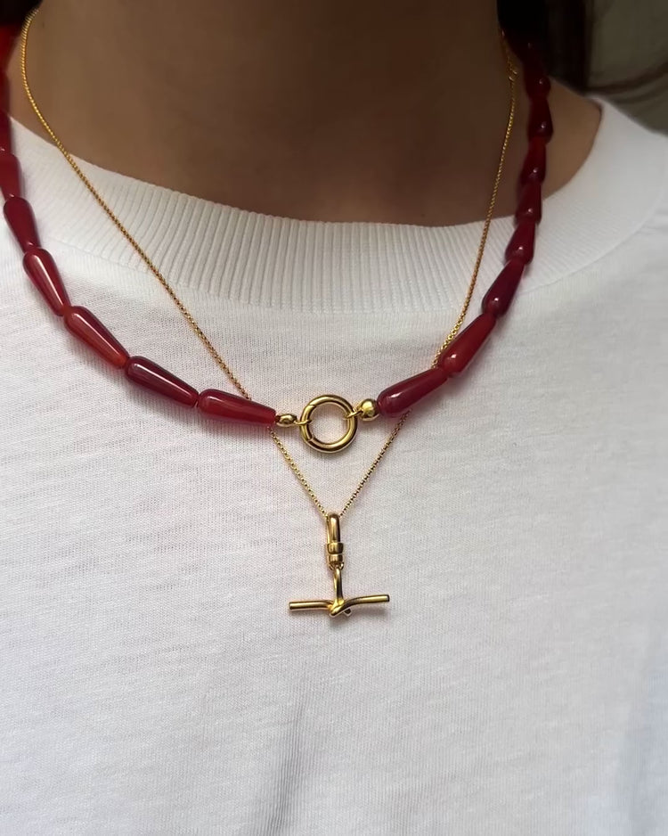 'Calla' Carnelian Necklace - LINES AND CURRENT
