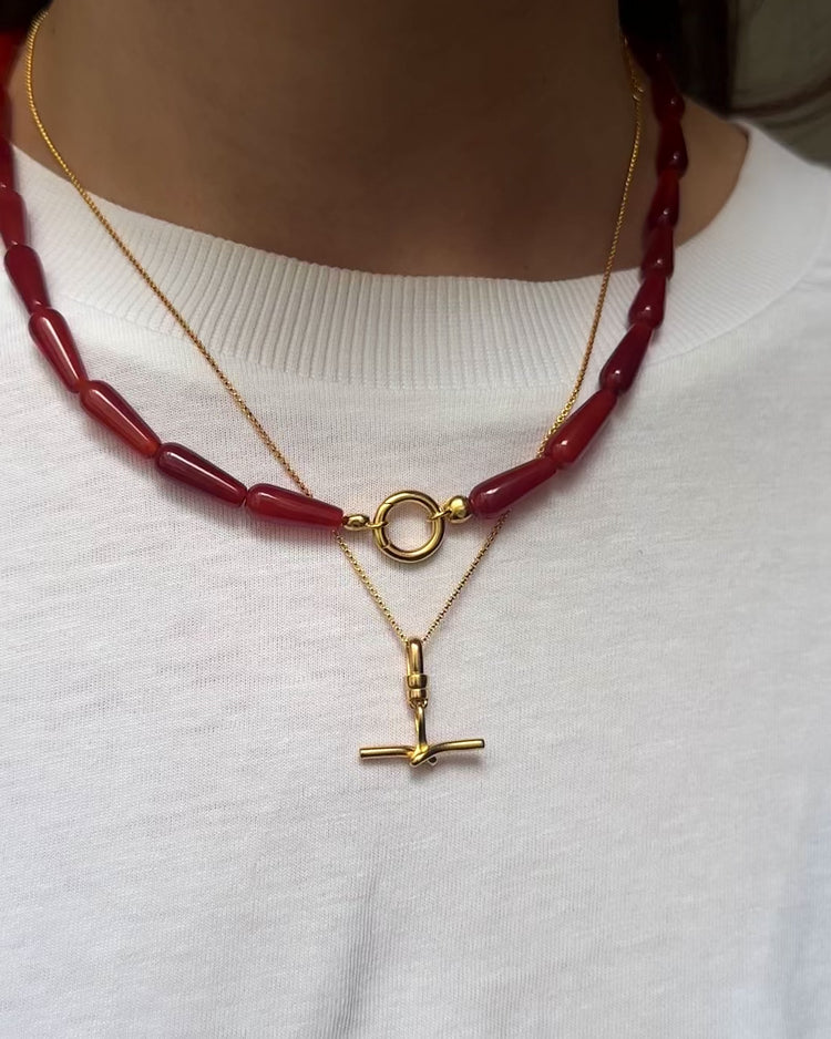 'Tabitha' T Bar Necklace - LINES AND CURRENT
