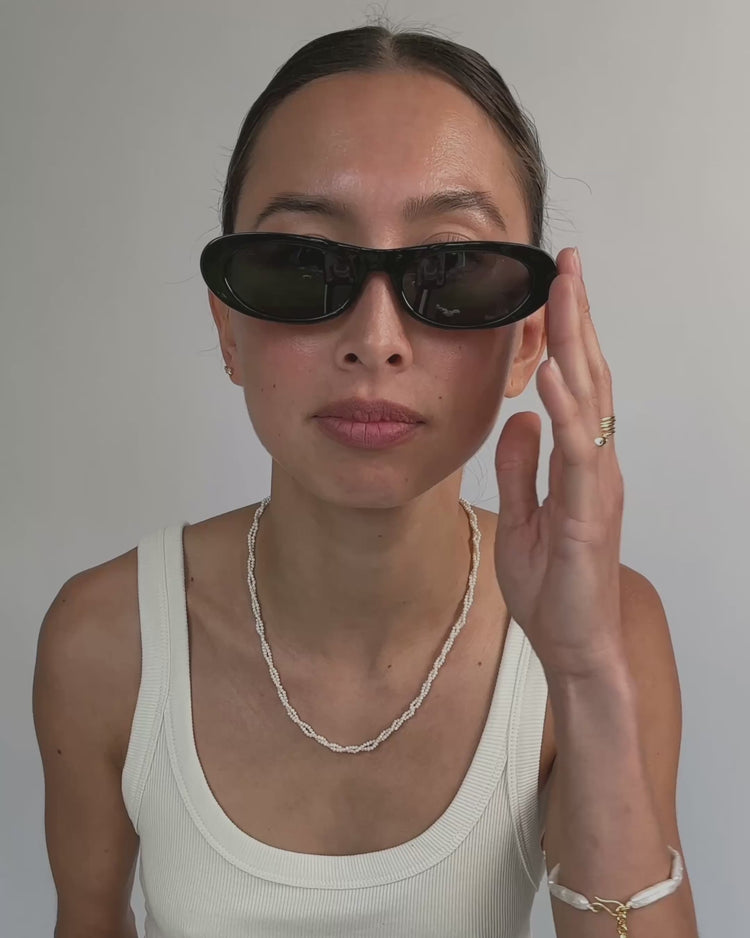 'Isla' Double Strand Pearl Necklace - Lines & Current