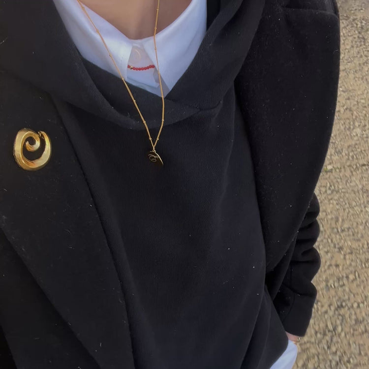 Golden 'Dreamer' Pendant Engraved Necklace