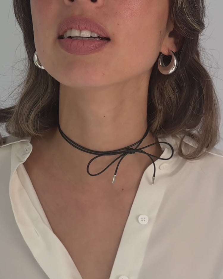 'Sadie' Cord Necklace - Lines & Current