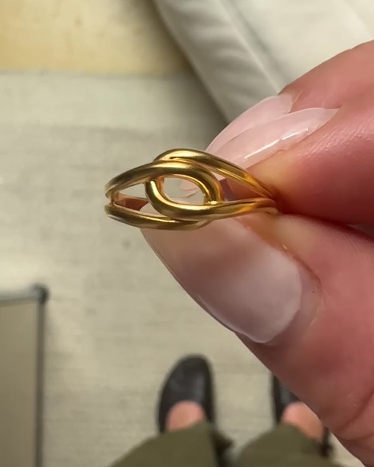 'Poppy' Paperclip Ring - LINES AND CURRENT
