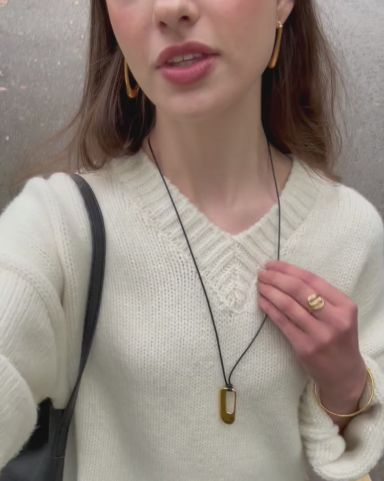 'Ophelia' Pendant Cord Necklace - LINES AND CURRENT