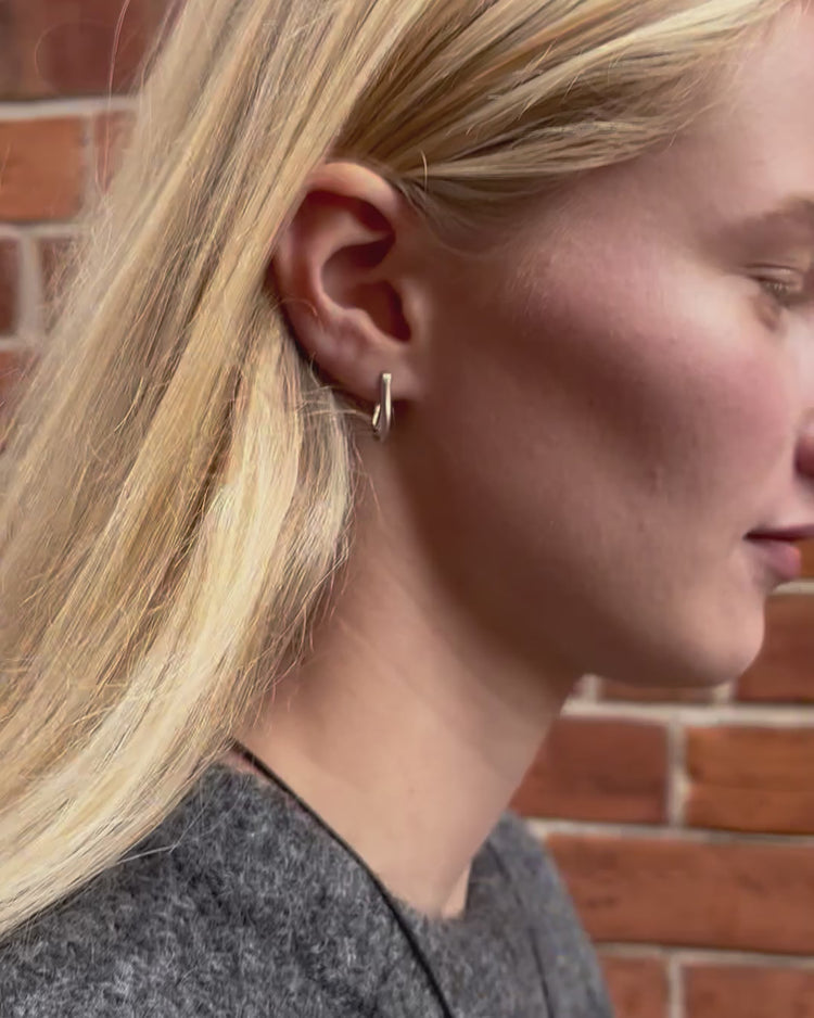 'Rekki' Mini Rectangle Hoops - LINES AND CURRENT