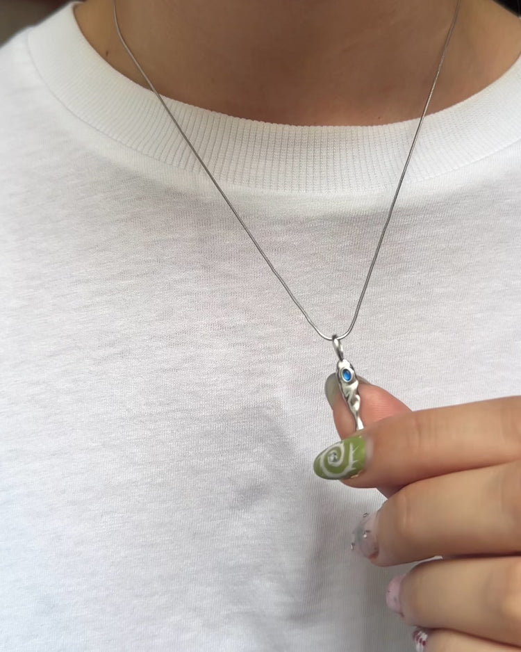 Blue 'Jean' Fish Necklace - LINES AND CURRENT