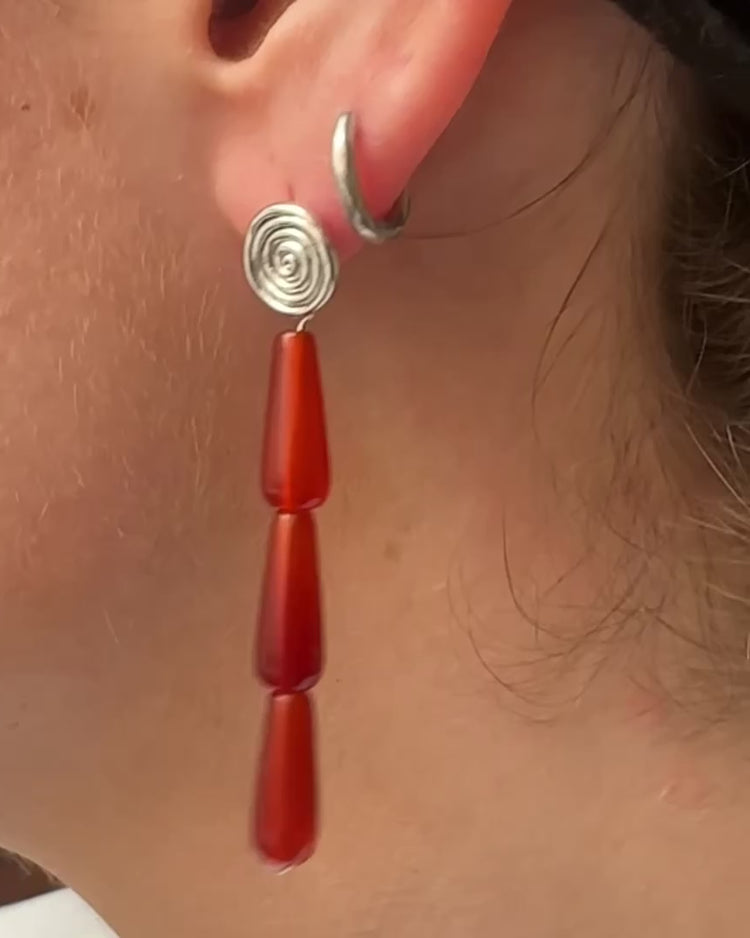 carnelian drop earrings