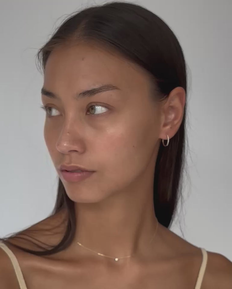 'Paisley' 9K Diamond Pavé Small Earrings - Lines & Current