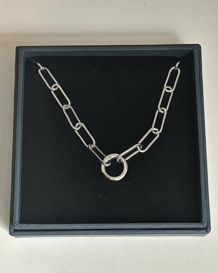 'Paloma' Paper Clip Chain - Lines & Current