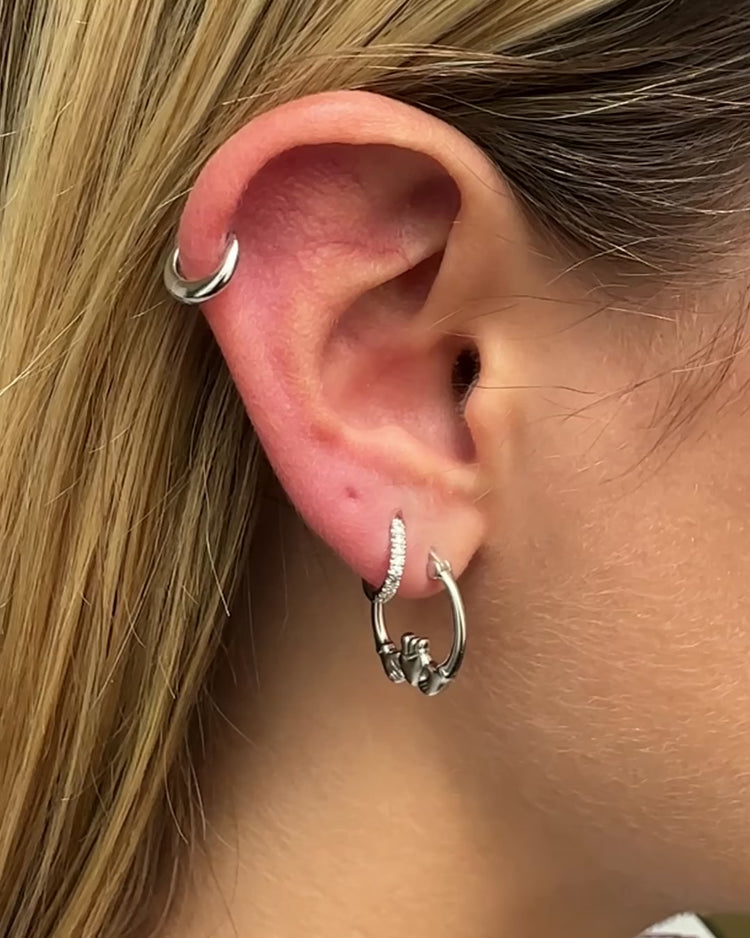 'Claddagh' Mid Hoops
